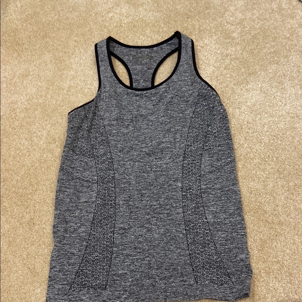 SOLD #Forever 21 Gray and Black Women's Athletic Tank Top with built in bra